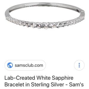 White Sapphire Sterling Silver Bracelet